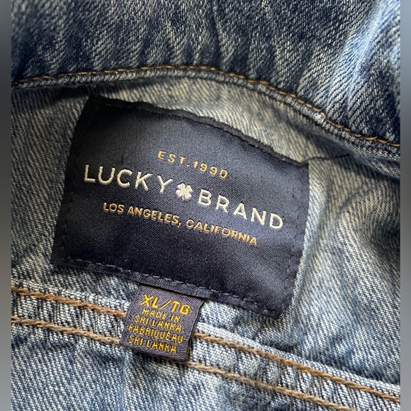 Lucky Brand medium wash denim jacket womens size XL - Picture 4 of 6